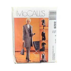 McCalls Sewing Pattern 3328 Womens Jacket Pant Skirt Vest Size 6-10 - uncut